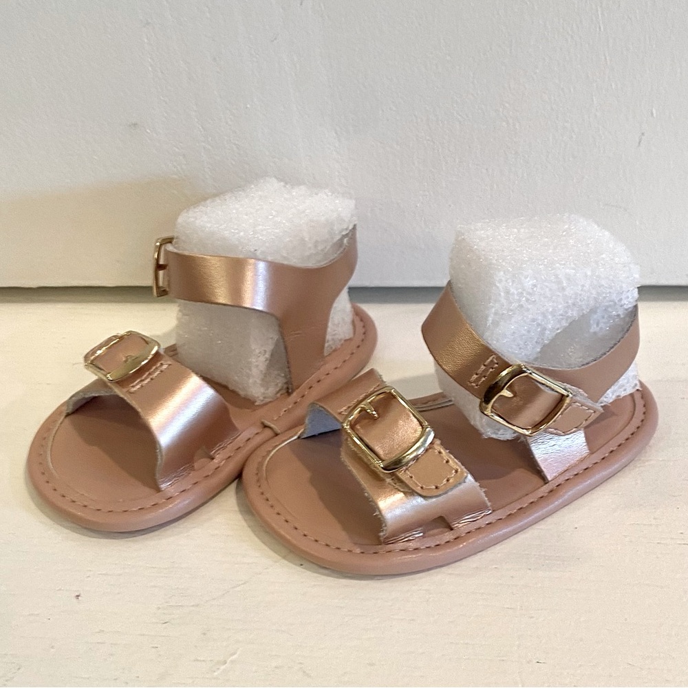 Baby Deer Baby-Girl's Leather Buckle Sandal